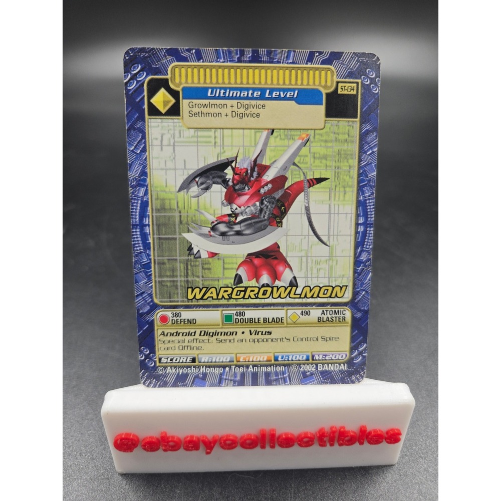 Digimon WarGrowlmon ST-134 Digi-Battle Card Game 2002 Bandai Ultimate Level